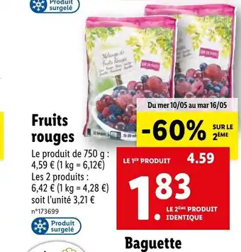 Lidl Fruits rouges offre