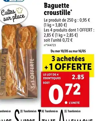 Lidl Baguette croustille* offre