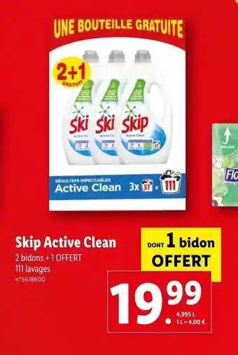 Lidl Skip Active Clean offre