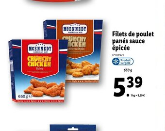 Lidl Filets de poulet panés sauce épicée offre