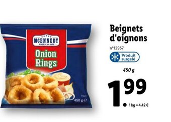 Lidl Beignets d'oignons offre