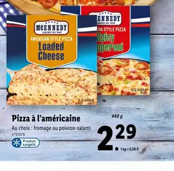 Lidl Pizza à l'américaine offre