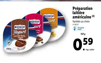 Lidl Préparation laitière américaine (4) offre