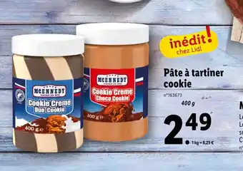 Lidl Pâte à tartiner cookie offre