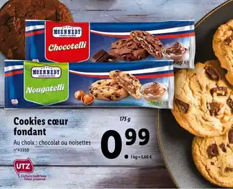 Lidl Cookies cœur fondant offre