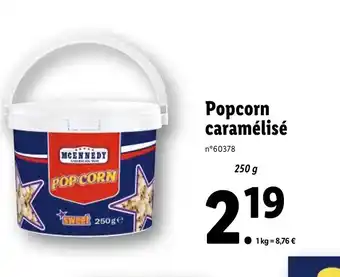 Lidl Popcorn caramélisé offre