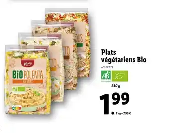 Lidl Plats végétariens Bio offre