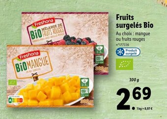Lidl Fruits surgelés Bio offre