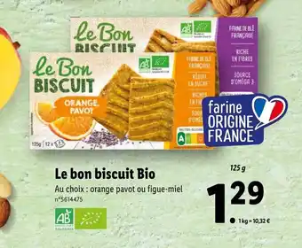 Lidl Le bon biscuit Bio offre