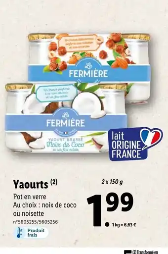 Lidl Yaourts (2) offre