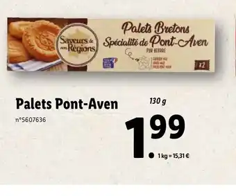 Lidl Palets Bretons Saveurs de Spécialité de Pont-Aven nos Régions offre