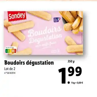 Lidl Boudoirs Dégustation offre