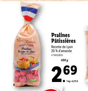 Lidl Pralines Pâtissières offre