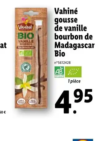Lidl Vahiné gousse de vanille bourbon de Madagascar Bio offre