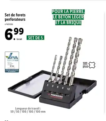 Lidl Set de forets perforateurs offre