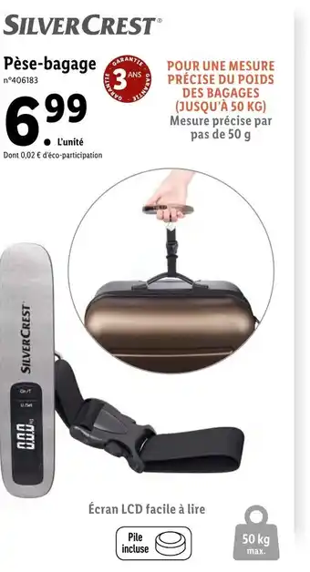 Lidl SILVERCREST Pèse-bagage ANTIE offre