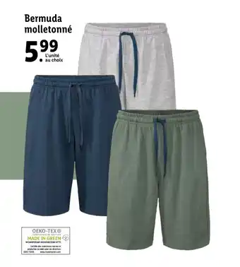 Lidl Bermuda molletonné offre