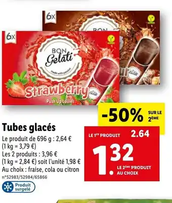 Lidl Tubes glacés offre