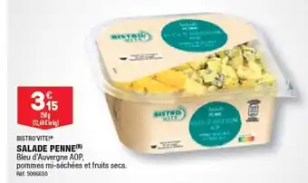 ALDI SALADE PENNE (B) Bleu d'Auvergne AOP, pommes mi-séchées et fruits secs. Réf. 5006650 offre