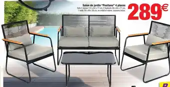 Bazarland Salon de jardin positano 4 places offre