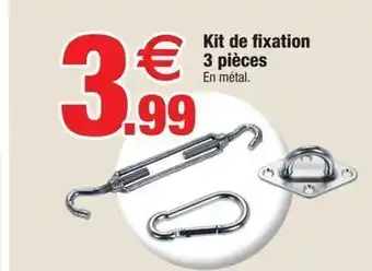Bazarland Kit de fixation 3 pieces offre