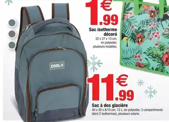 Bazarland Sac a dos glaciere offre
