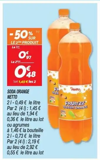Netto Soda orange netto offre