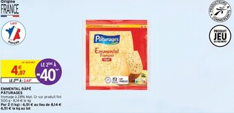 Intermarché EMMENTAL RÂPÉ PÂTURAGES offre