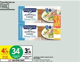 Intermarché HARENGS FUMÉS FUMAGE DOUX DELPIERRE offre