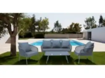 E.Leclerc Brico Salon de jardin bas sofia - 5 places - gris offre