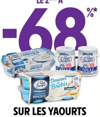 Intermarché SUR LES YAOURTS LE PETIT BASQUE(¹) offre