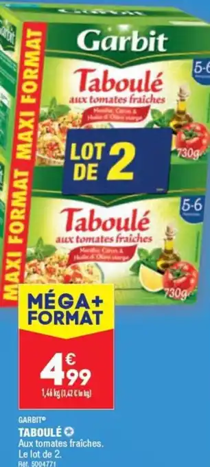 ALDI Garbit Taboulé Aux tomates fraîches. offre