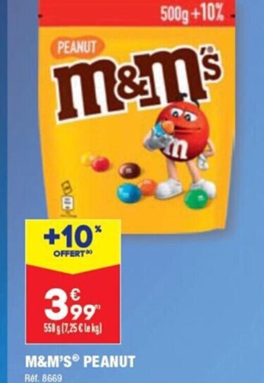Promo M&M'S® PEANUT chez ALDI