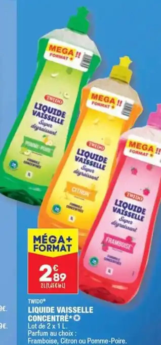 ALDI LIQUIDE VAISSELLE CONCENTRÉ* offre