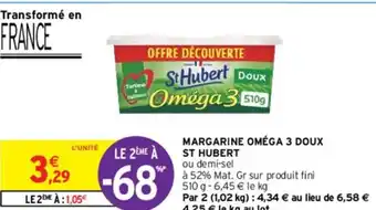 Intermarché MARGARINE OMÉGA 3 DOUX ST HUBERT offre
