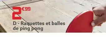 Raquettes et balles de ping-pong