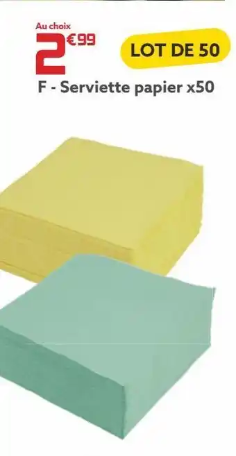 Gifi Serviette papier x50 offre