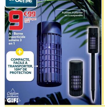Gifi Borne insecticide solaire 3 en 1 offre