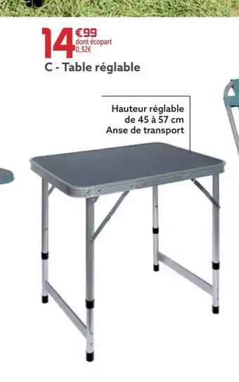 Gifi Table reglable offre