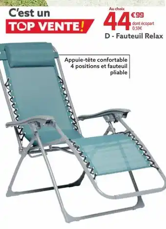 Gifi Fauteuil relax offre