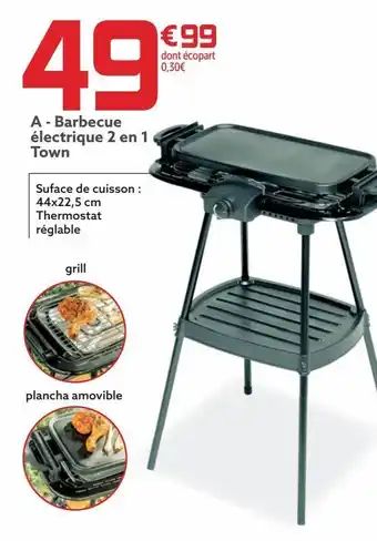 Gifi Barbecue electrique 2 en 1 town offre