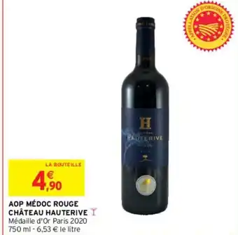 Intermarché AOP MÉDOC ROUGE CHÂTEAU HAUTERIVE I offre