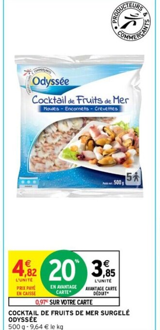 Intermarché COCKTAIL DE FRUITS DE MER SURGELÉ ODYSSÉE offre