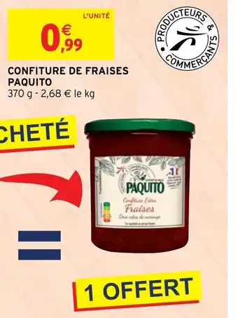 Intermarché CONFITURE DE FRAISES PAQUITO offre