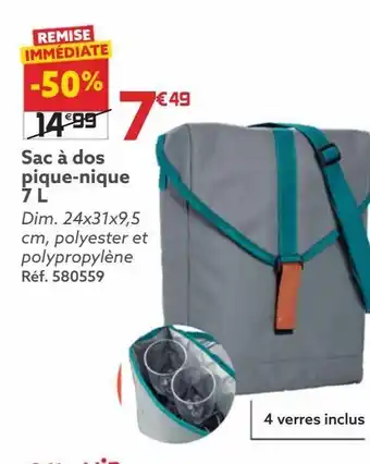 Gifi Sac a dos pique-nique 7l offre