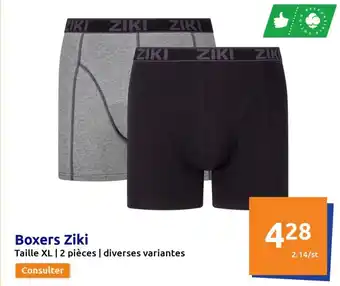 Action Boxers Ziki Taille XL | 2 pièces | diverses variantes Consulter offre
