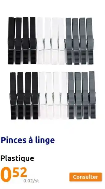 Action Pinces à linge Plastique offre