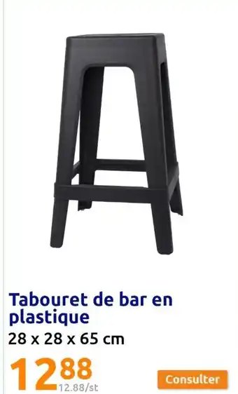 Action Tabouret de bar en plastique offre