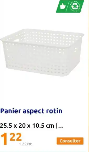 Panier aspect rotin
