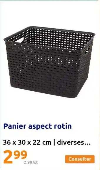 Action Panier aspect rotin offre